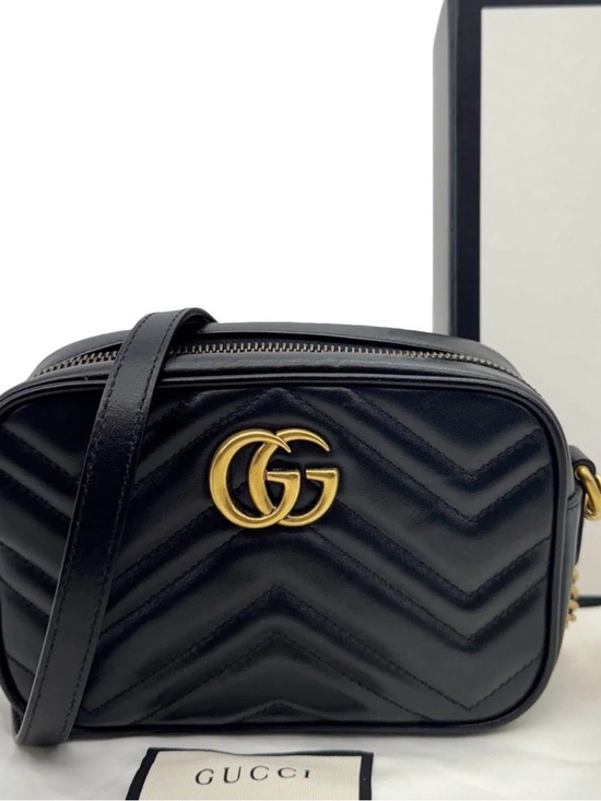 Gucci Handbags - 🔥GUCCI Marmont Small Calfskin Leather Shoulder Bag Black with receipt 🔥